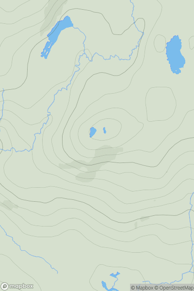 Thumbnail image for An Cruachan [South-East Skye and Scalpay] showing contour plot for surrounding peak